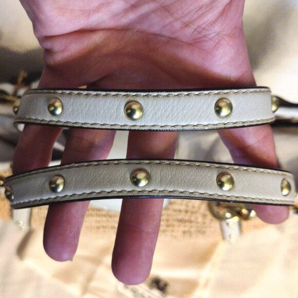 Coach Hamptons Large Natalie Raffia Straw & Leather Tea Roses Tote Bag GUC - Picture 4 of 16